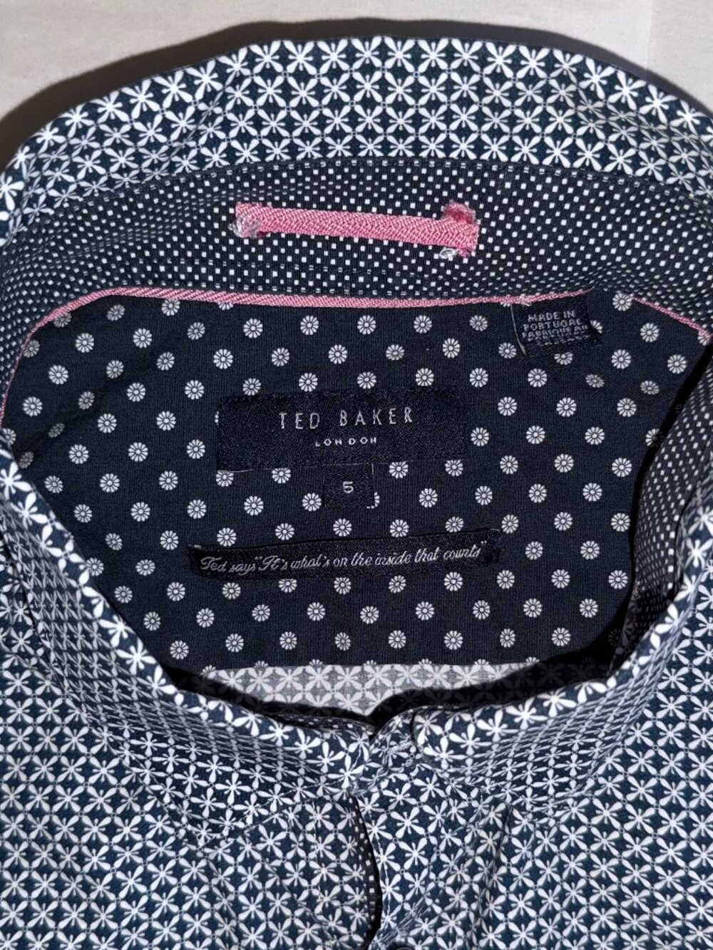 Ted Baker London Men's Blue and White Shirt